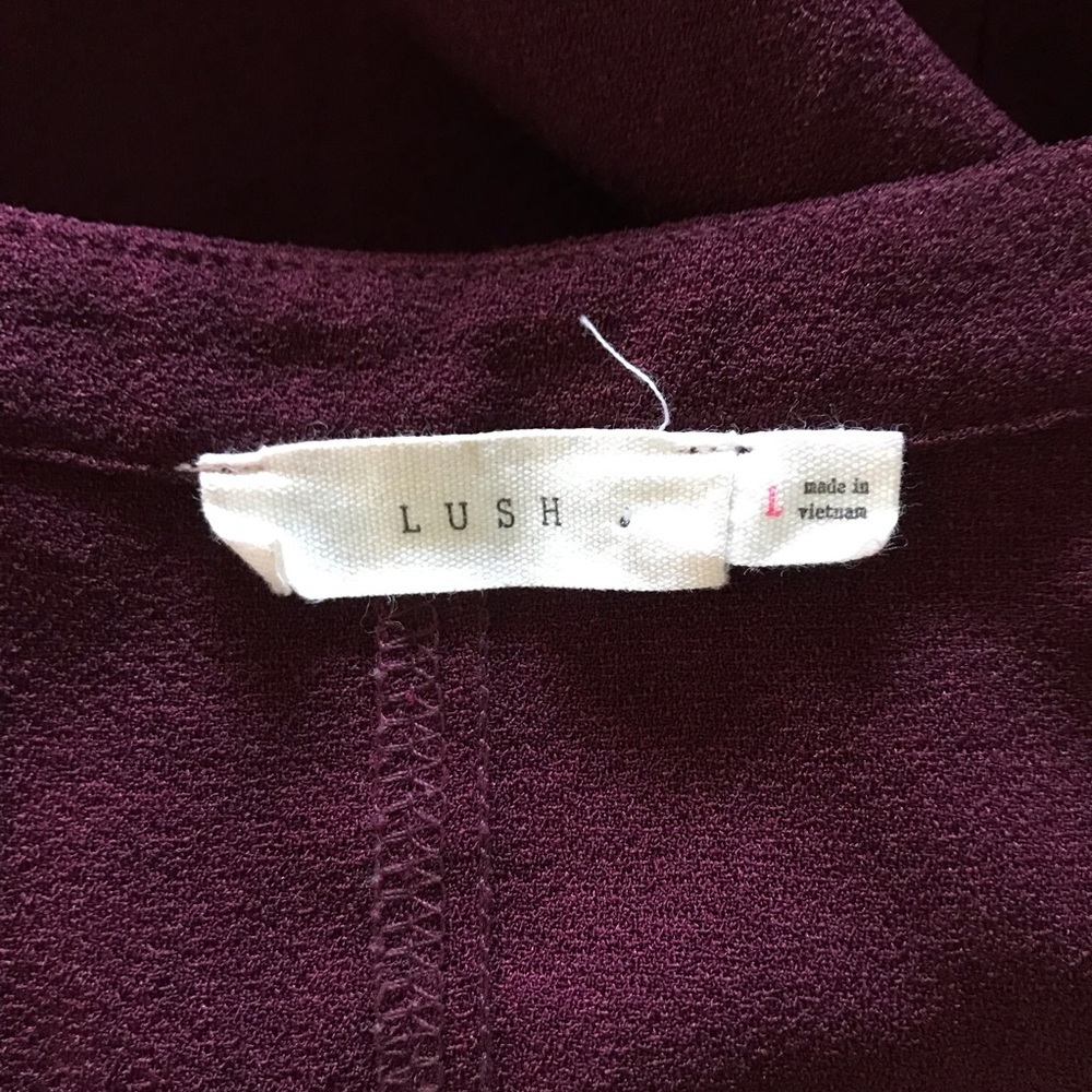 Lush wine red midi dress size L - Picture 12 of 12